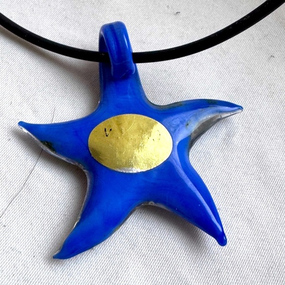๐ Vintage Murano Glass Starfish Pendant โ Handmade Italian Art Glass Magic! ๐ - Picture 7 of 16